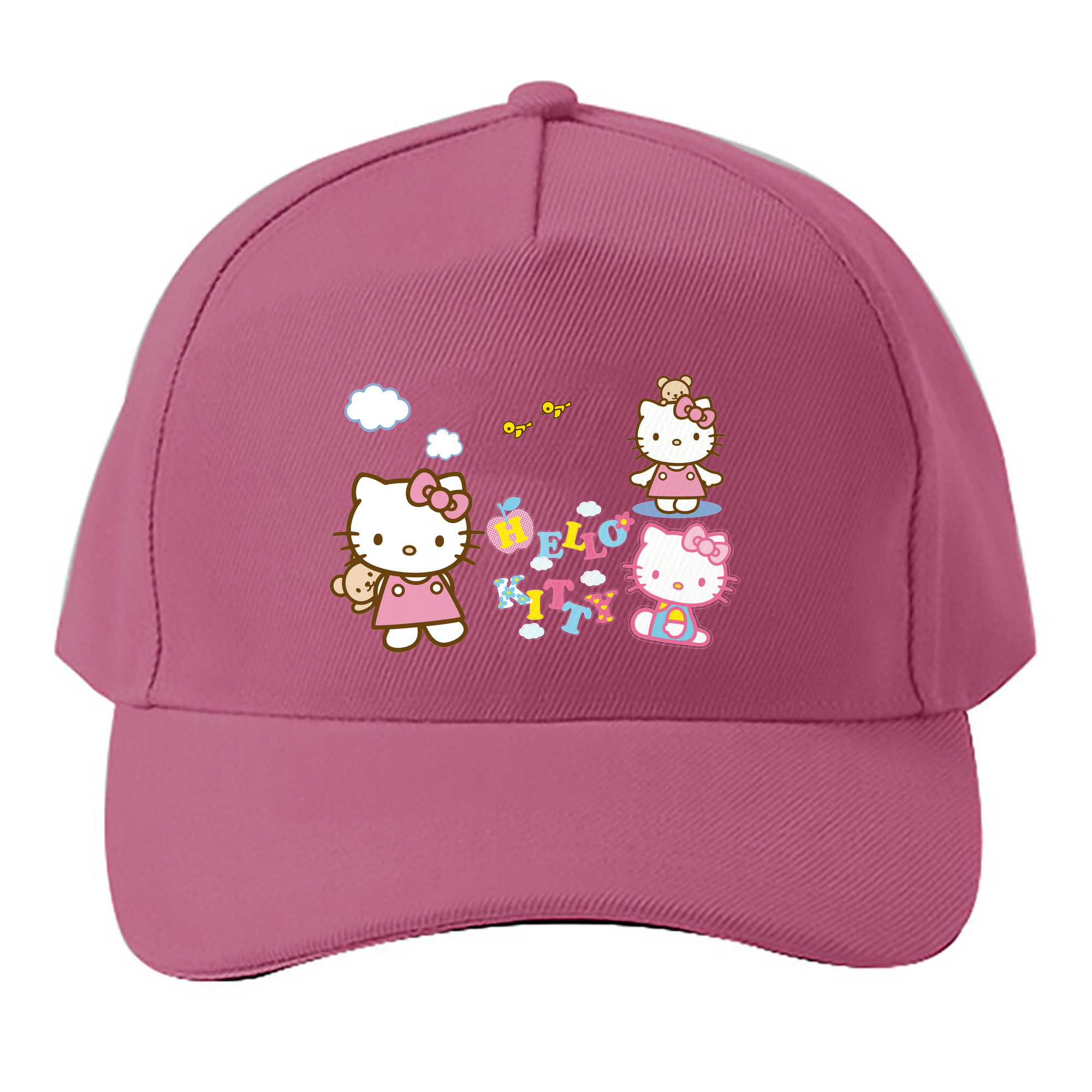 （画像用） Hello Kitty ハローキティ ベースボールキャップ 綿100％ 男女兼用 帽子 スポーツ